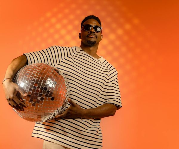 Man feeling energetic outdoors